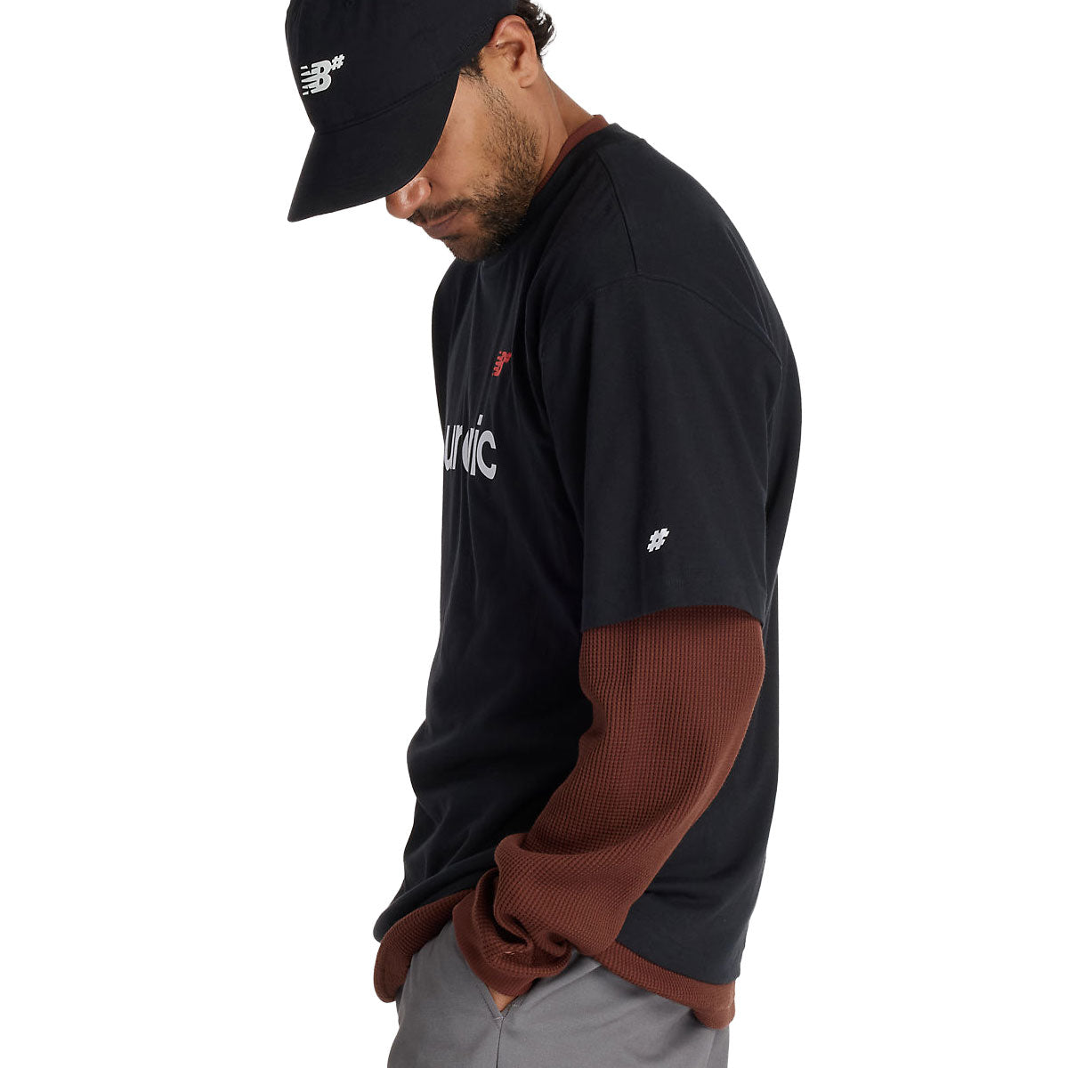 New Balance Numeric Linear Logo T-Shirt - Black image 3