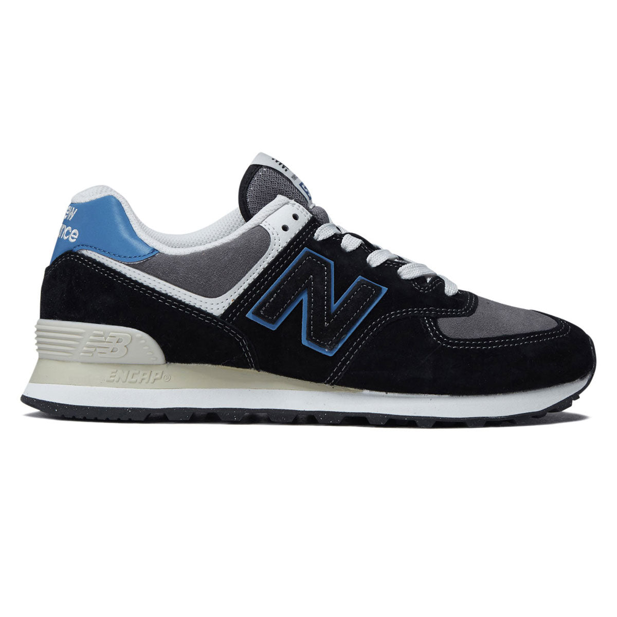 New Balance 574 Shoes - Black/Blue Agate image 1