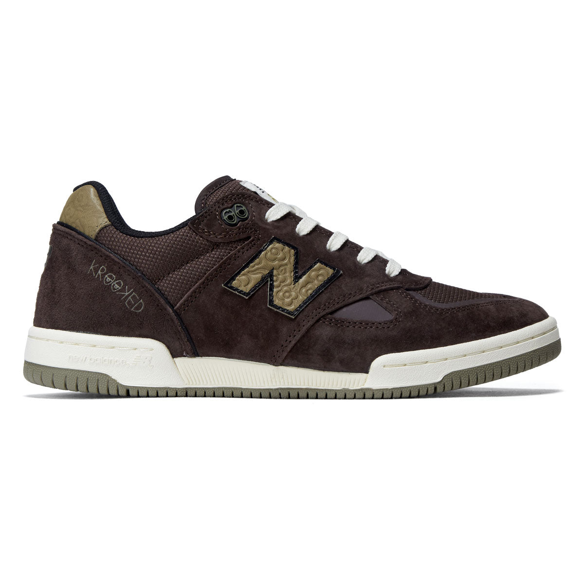 New Balance x Krooked Tom Knox 600 Shoes - Chocolate/Olive image 1