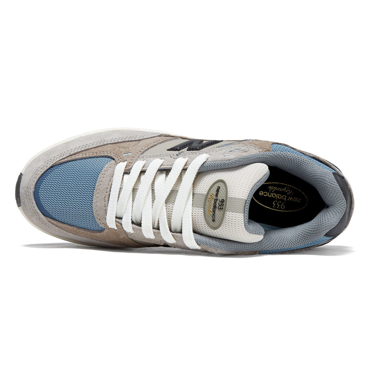 New Balance Andrew Reynolds 933 Wide Shoes - Mushroom/Light Blue image 3
