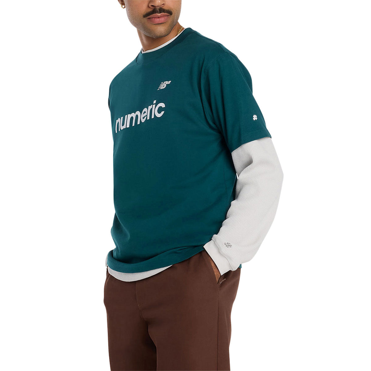 New Balance Numeric Linear Logo T-Shirt - Medusa Green image 4
