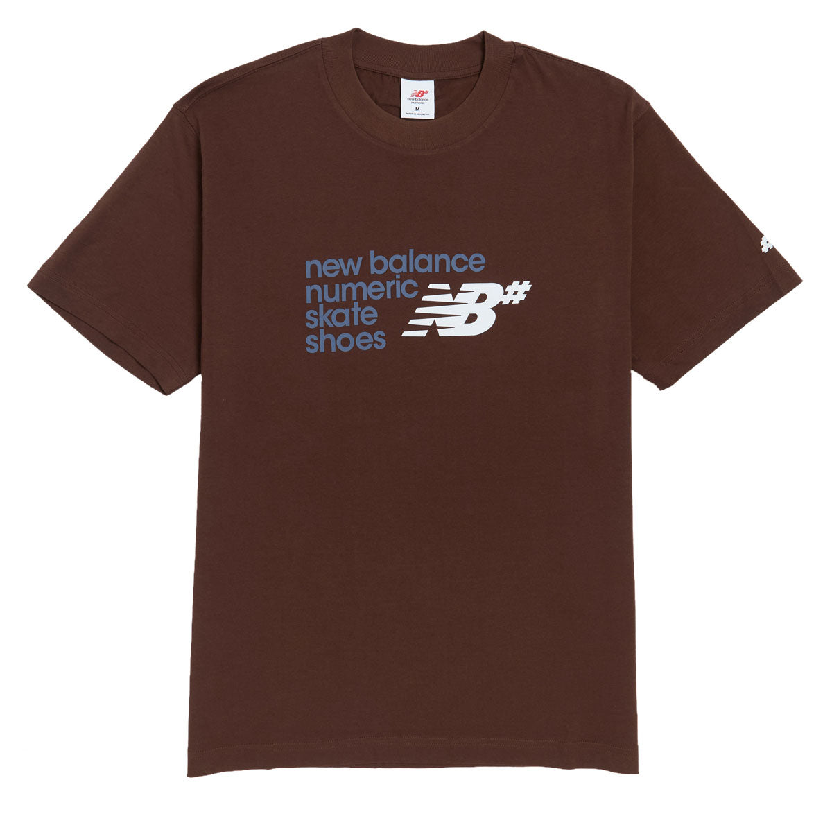 New Balance Numeric Stacked Graphic T-Shirt - Pumpernickel image 1
