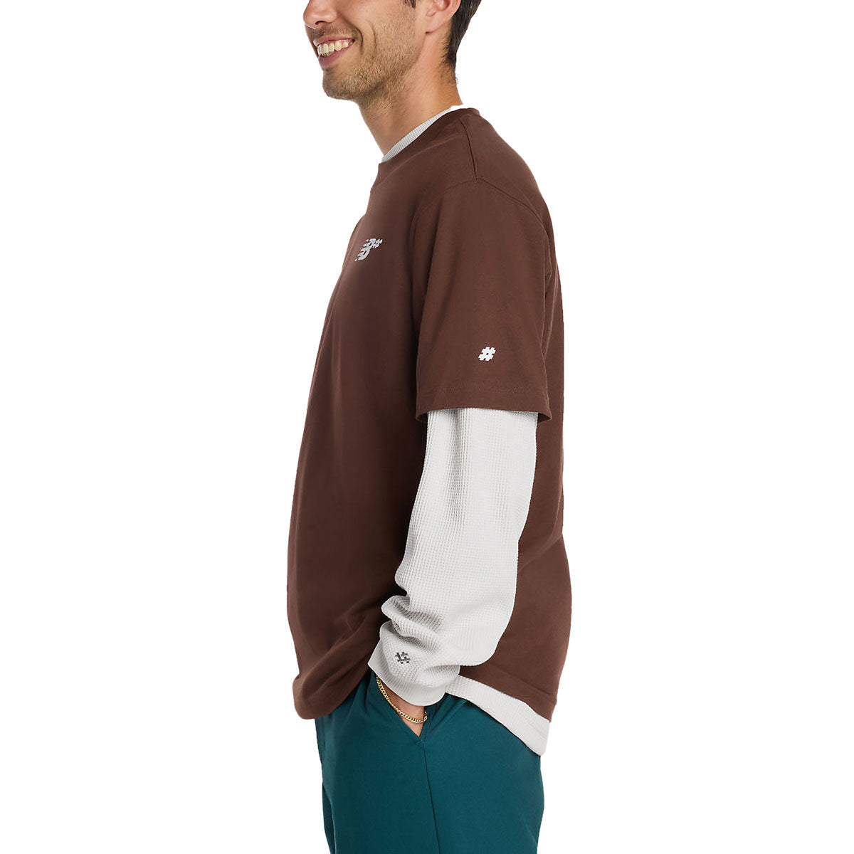 New Balance Numeric Small Logo T-Shirt - Pumpernickel image 4