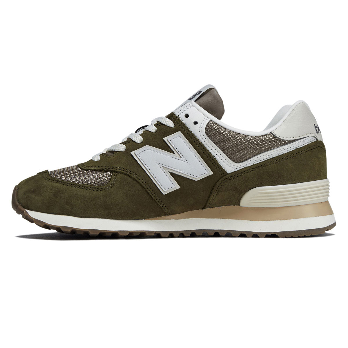 New Balance 574 Shoes - Calcium/Dark Silver Metallic image 2