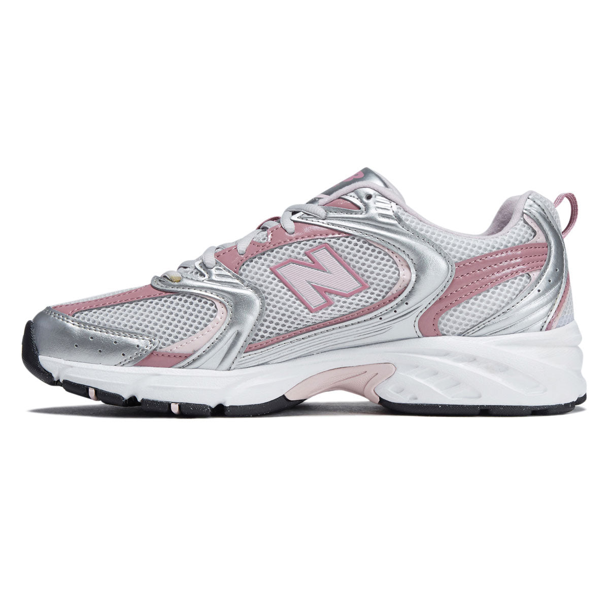 New Balance 530 Shoes - Silver Metallic/Rosewood image 2