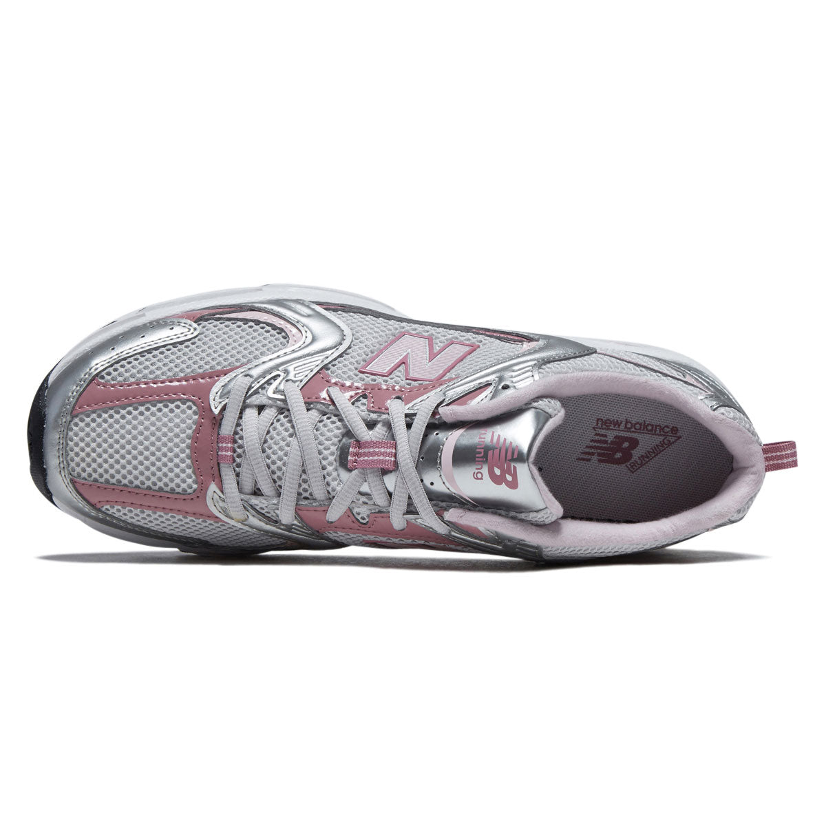 New Balance 530 Shoes - Silver Metallic/Rosewood image 3