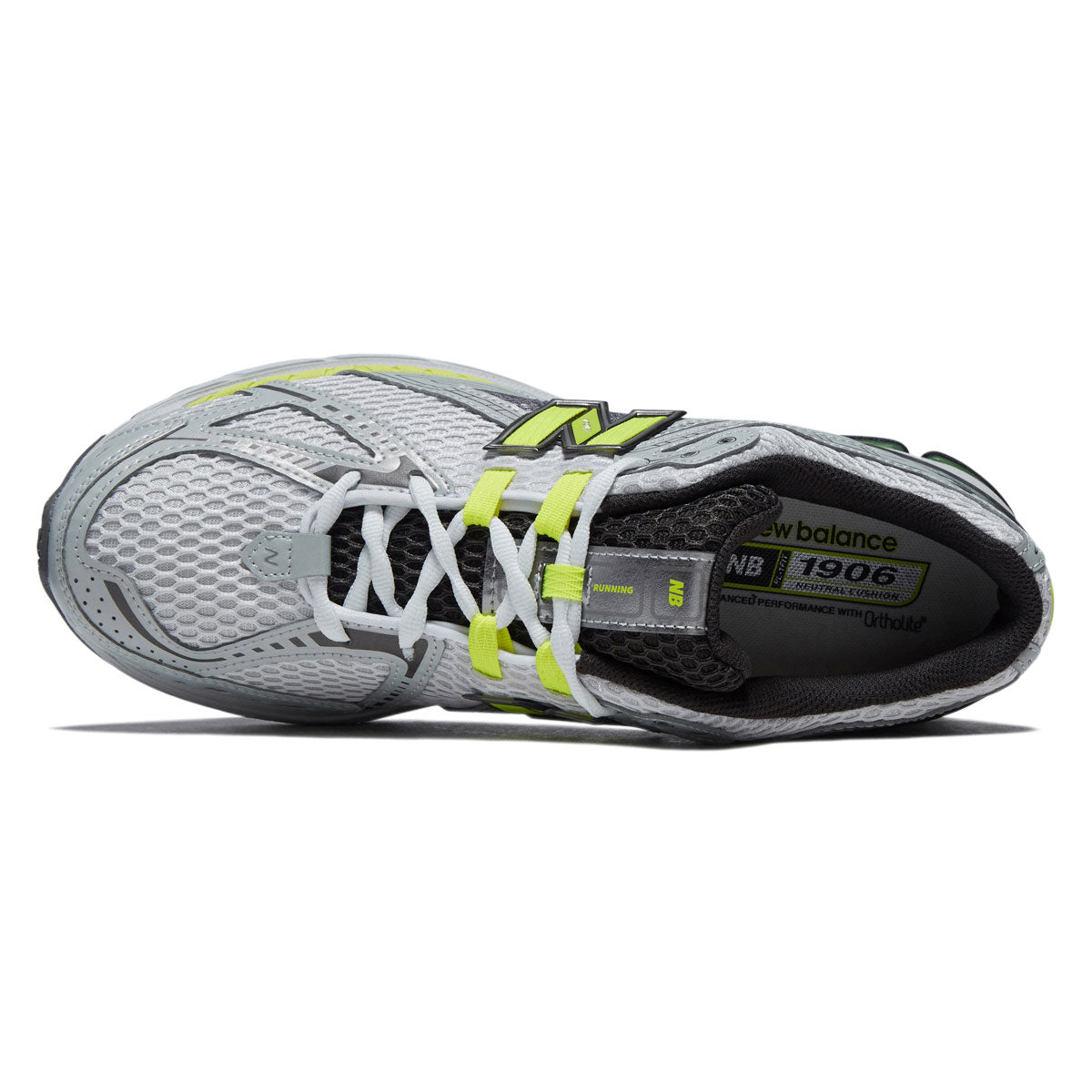 New Balance 1906R Shoes - Light Silver Metallic/Alkaline Green image 3