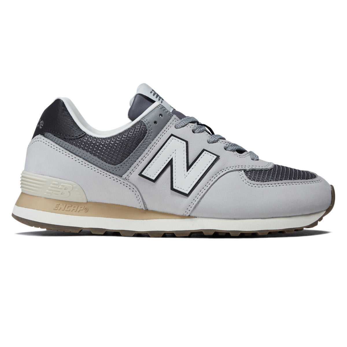 New Balance 574 Shoes - Black/Dark Silver Metallic image 1