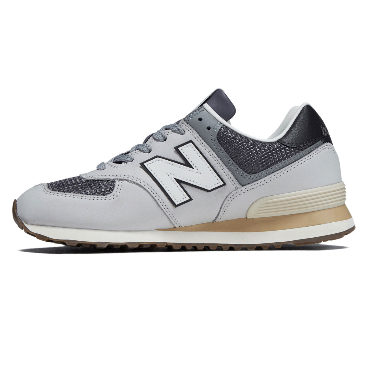 New Balance 574 Shoes - Black/Dark Silver Metallic image 2