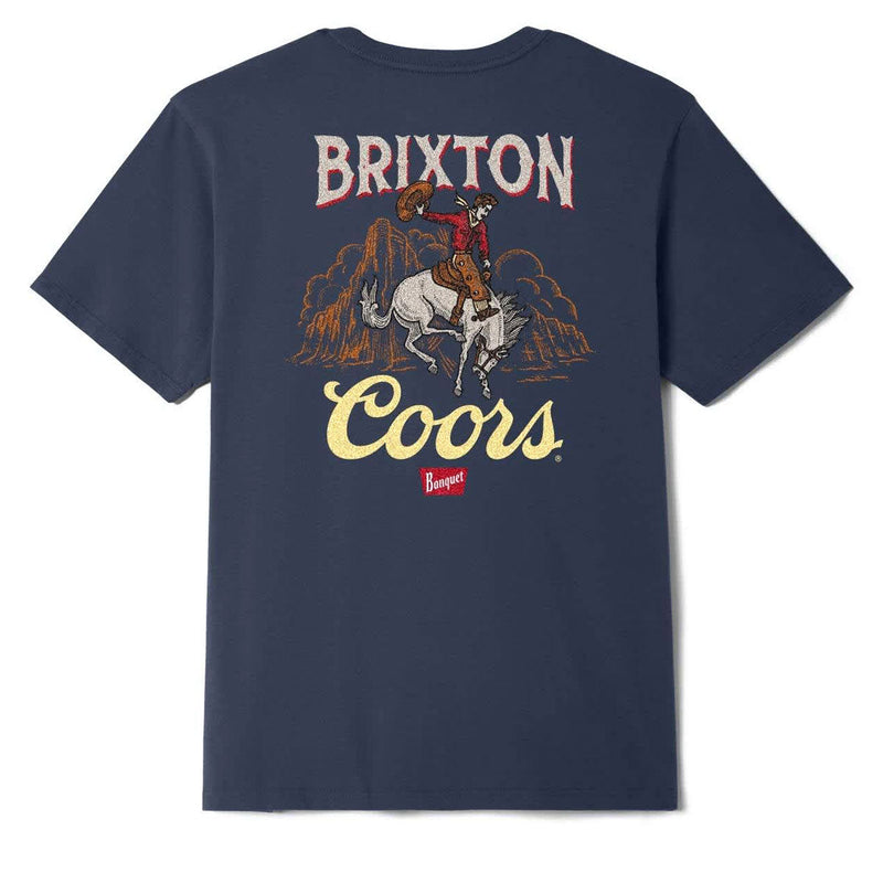 Brixton x Coors Omaha T-Shirt - Navy