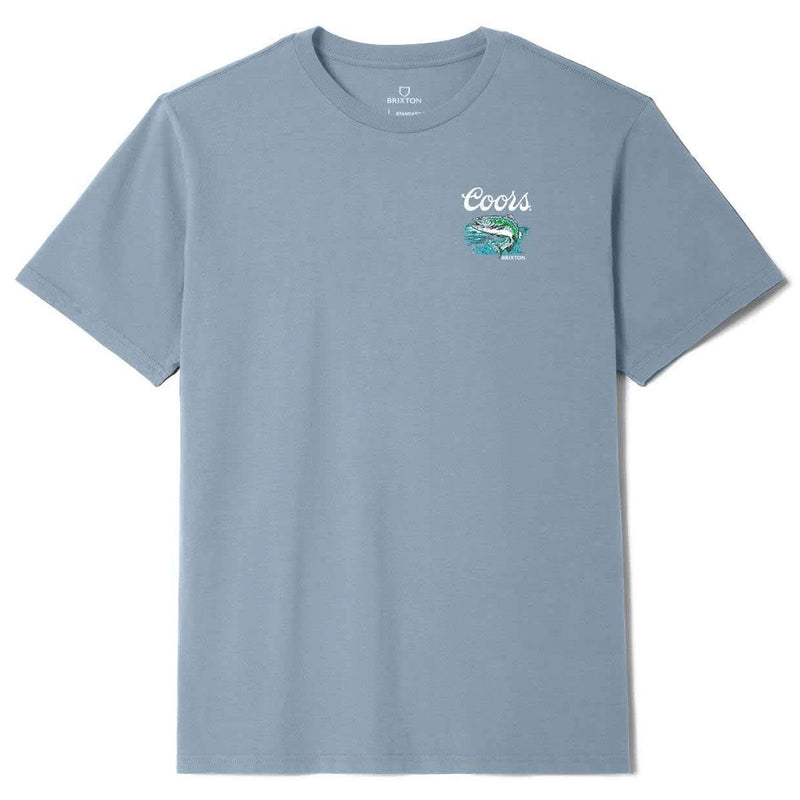 Brixton x Coors Keeper T-Shirt - Dusty Blue