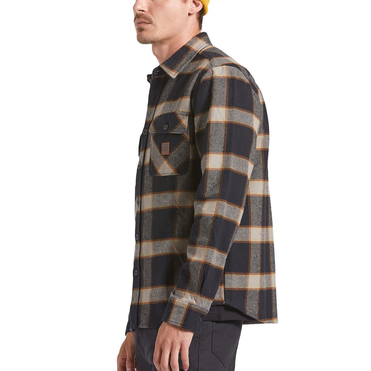 Brixton Bowery Heavyweight Flannel Shirt - Black/Cream image 3