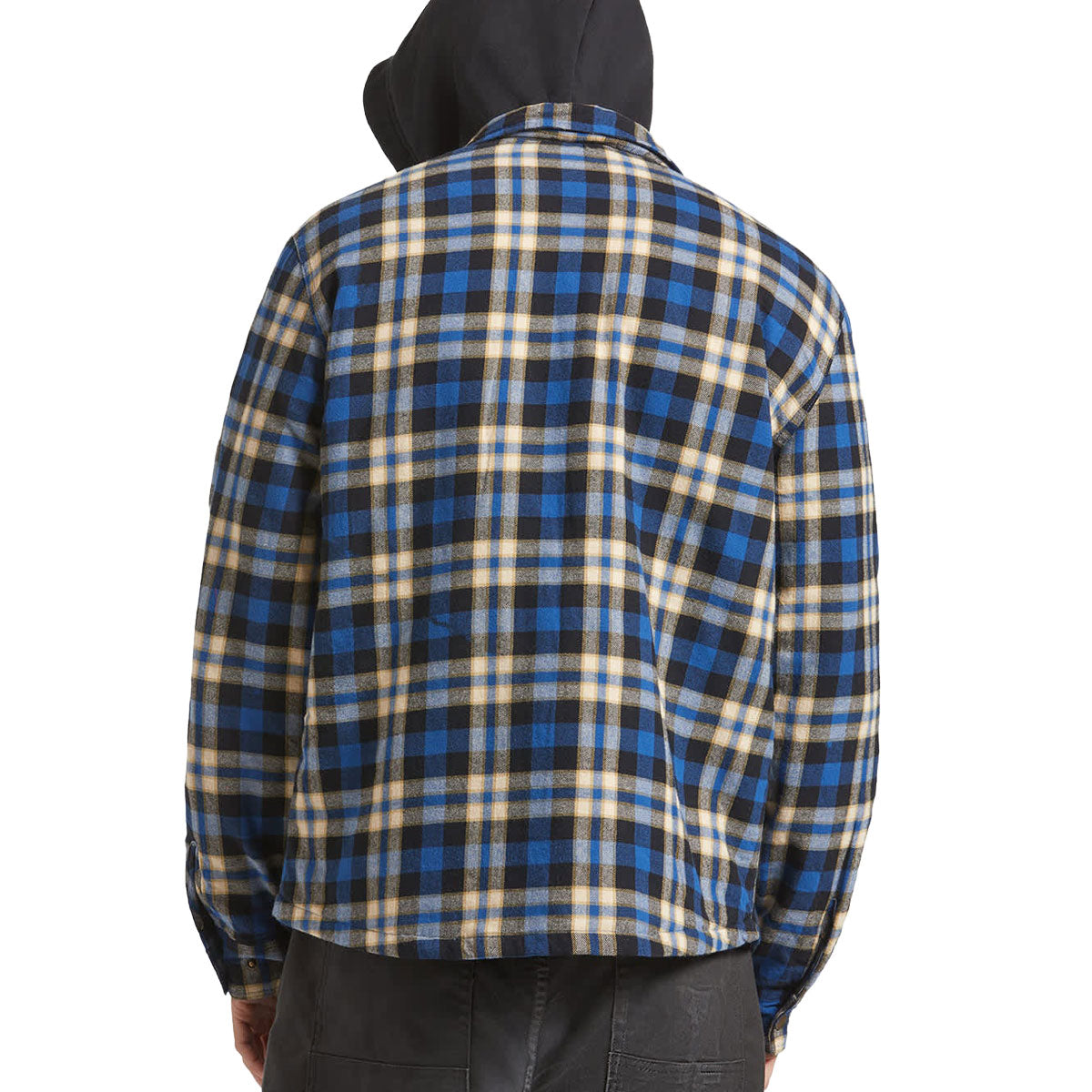 Brixton Bowery Quilted Hooded Jacket - Navy/Cream image 2