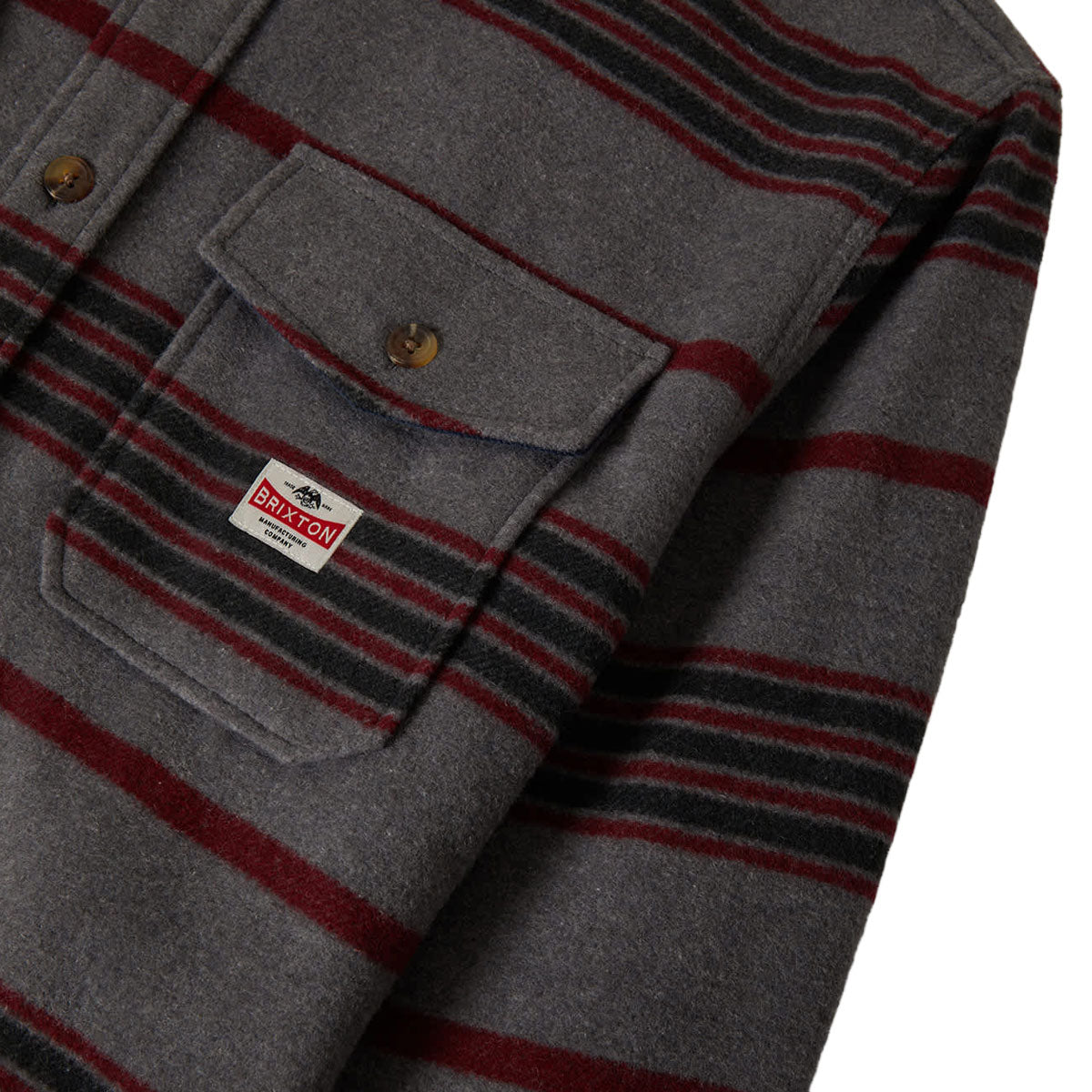 Brixton Altered Threads Long Sleeve Over Shirt - Multi Blanket Stripe image 4