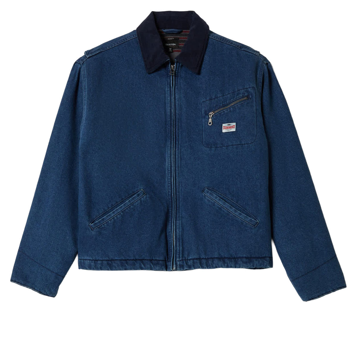 Brixton Altered Threads Lined Garage Jacket - Medium Wash Denim image 4