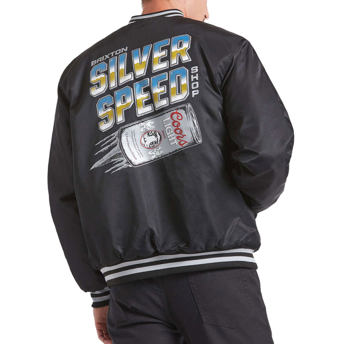 Brixton x Coors Light Silver Speed Shop Jacket - Black/Silver image 2