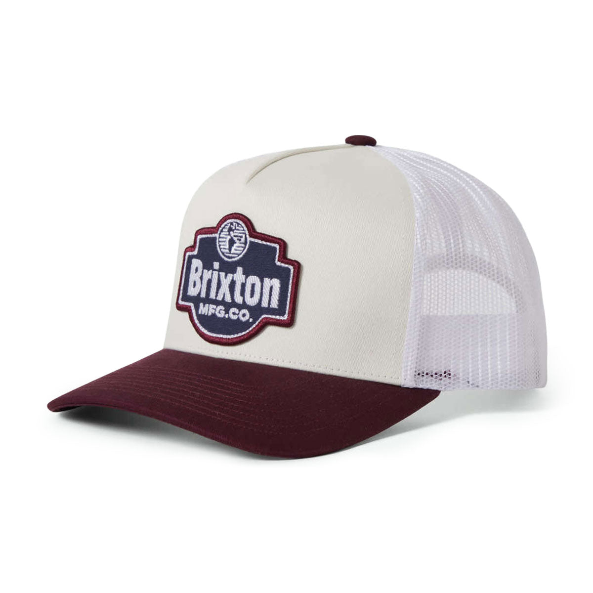Brixton Genuine Quality C Np Mp Trucker Hat - Off White/Port image 1
