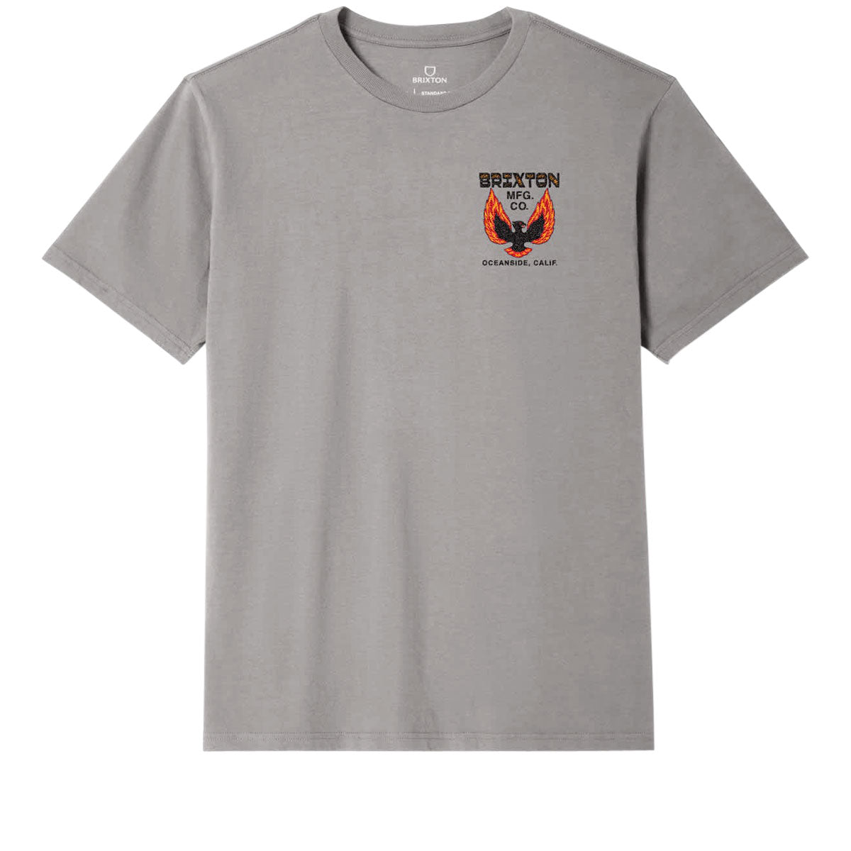 Brixton Garvey Tailored T-Shirt - Heather Grey image 2