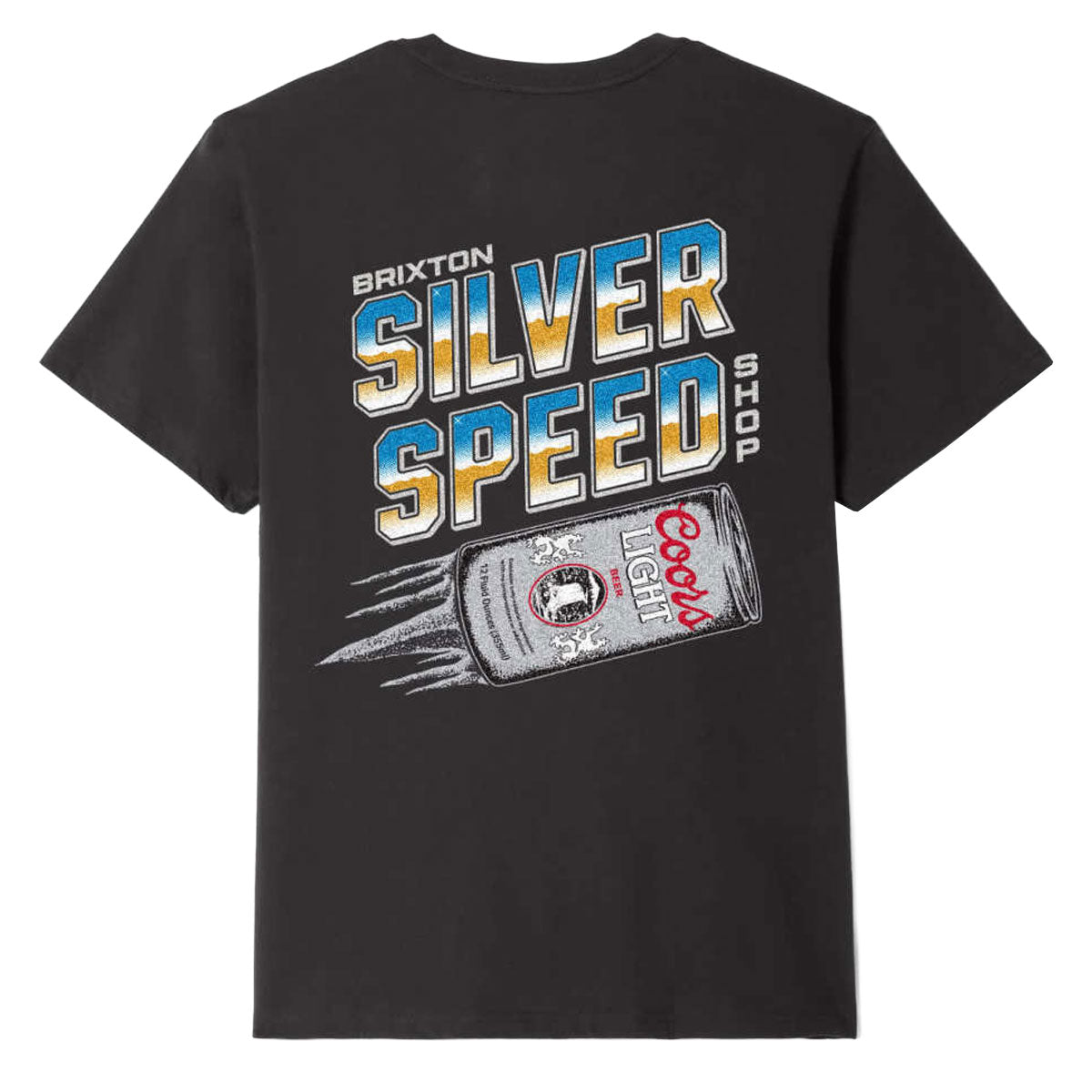 Brixton x Coors Light Silver Speed T-Shirt - Black image 1