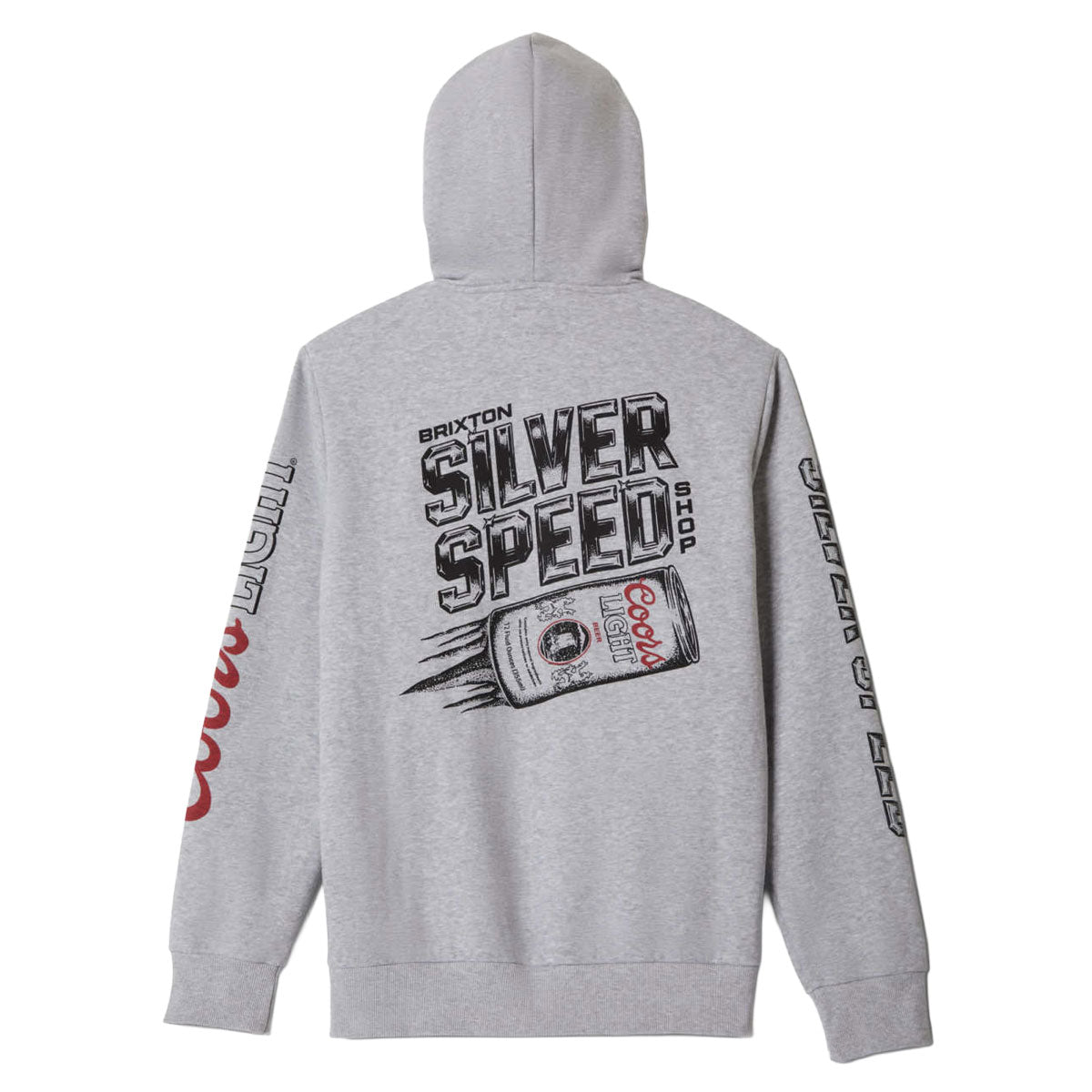 Brixton x Coors Light Silver Speed Hoodie - Heather Grey image 2