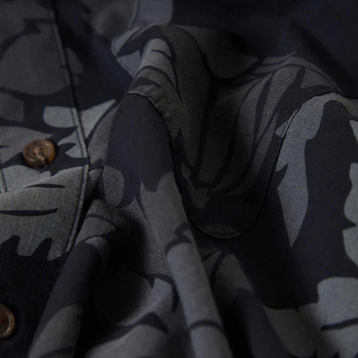 Brixton Charter Print Shirt - Black/Trooper/Future Grey Palm Floral image 4