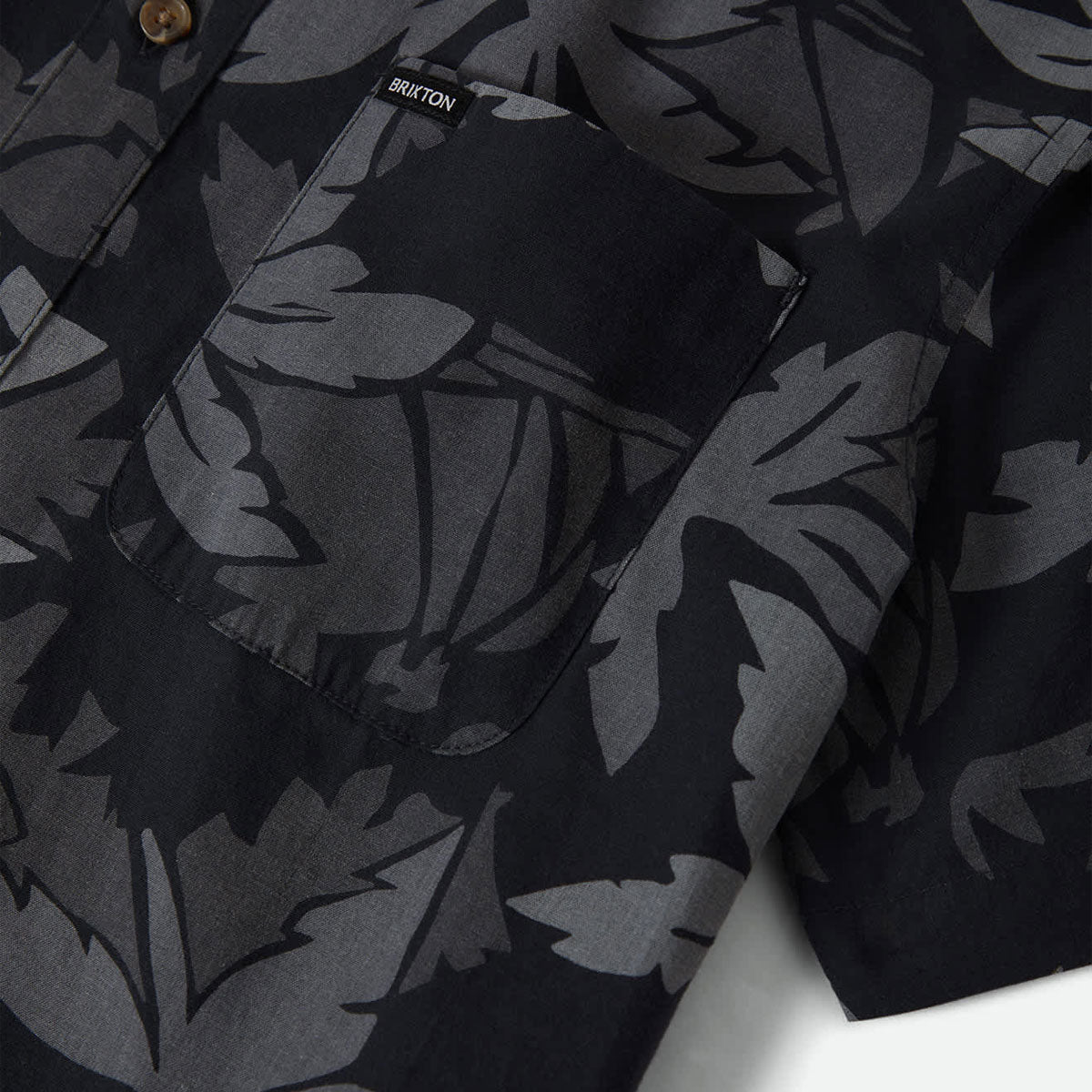Brixton Charter Print Shirt - Black/Trooper/Future Grey Palm Floral image 5
