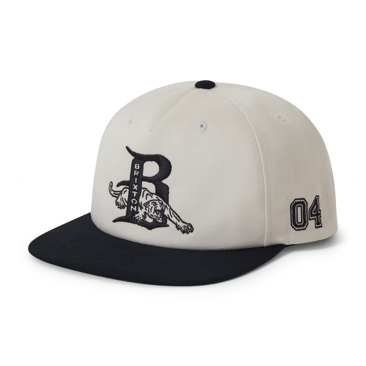 Brixton Predator MP Snapback Hat - Off White/Black image 1