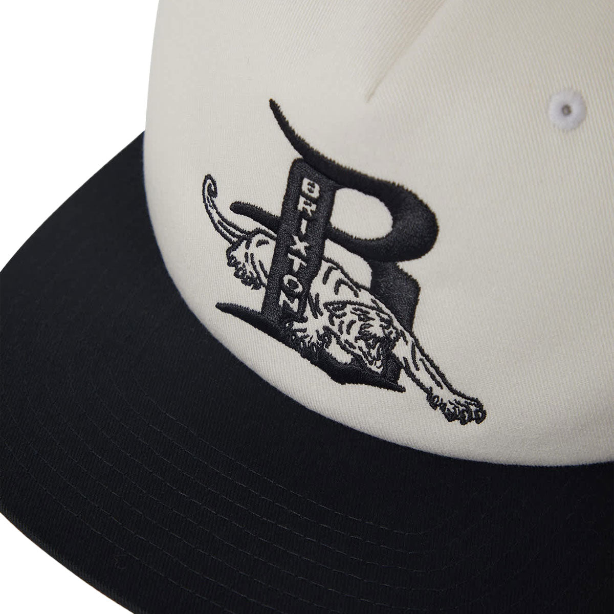 Brixton Predator MP Snapback Hat - Off White/Black image 3