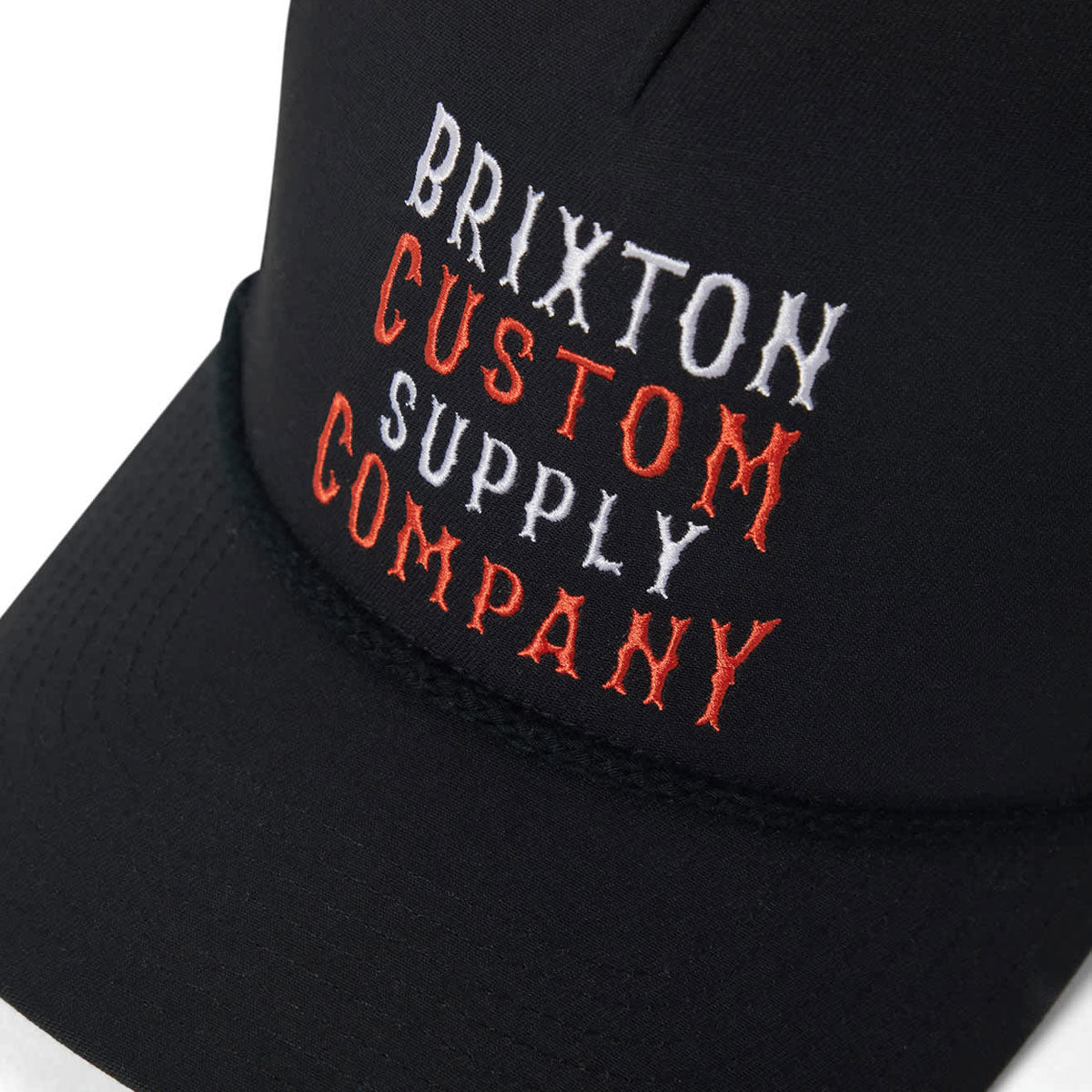 Brixton Wheaton C Netplus MP Trucker Hat - Black/Black image 3
