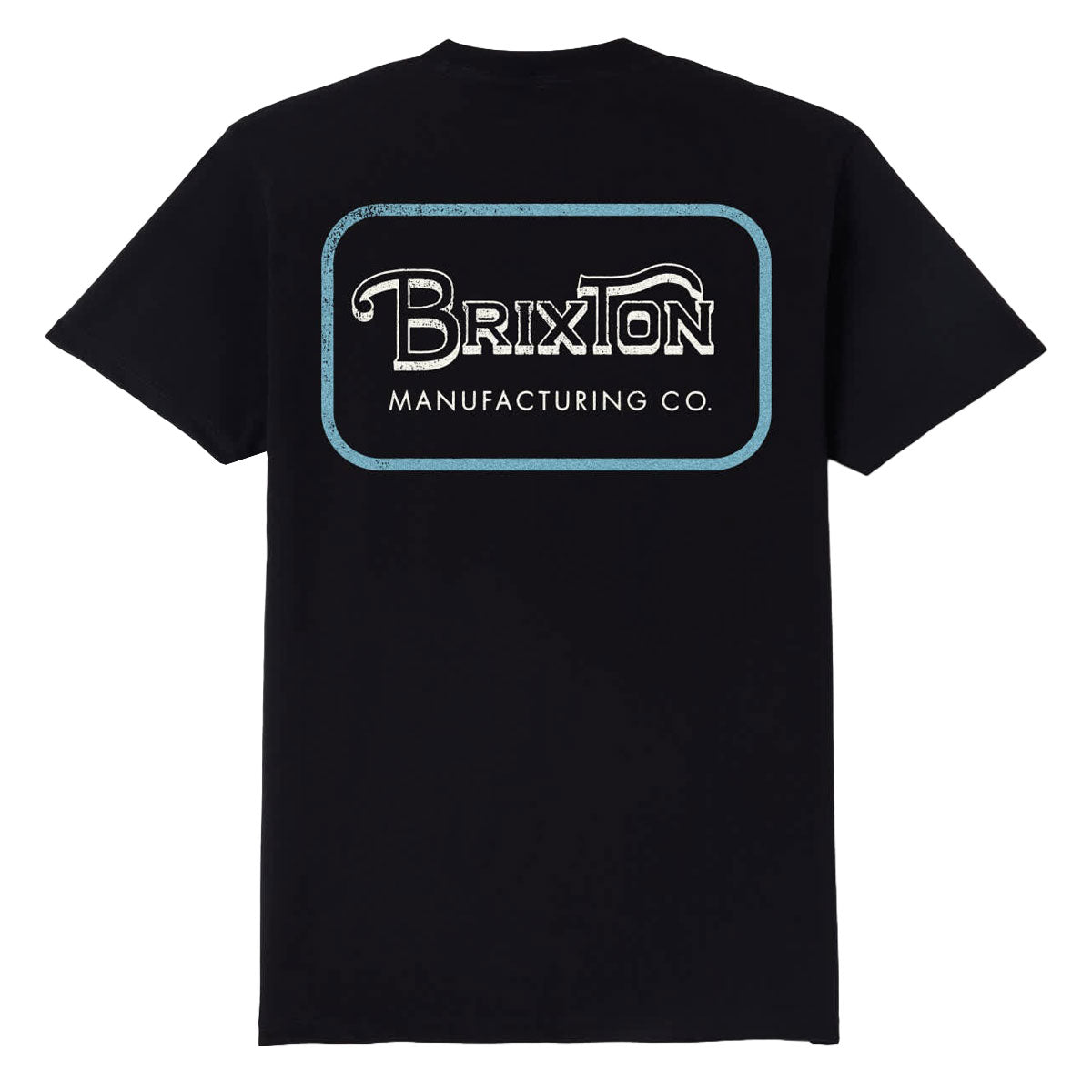 Brixton Grade T-Shirt - Black/Off White/Retro Blue image 1
