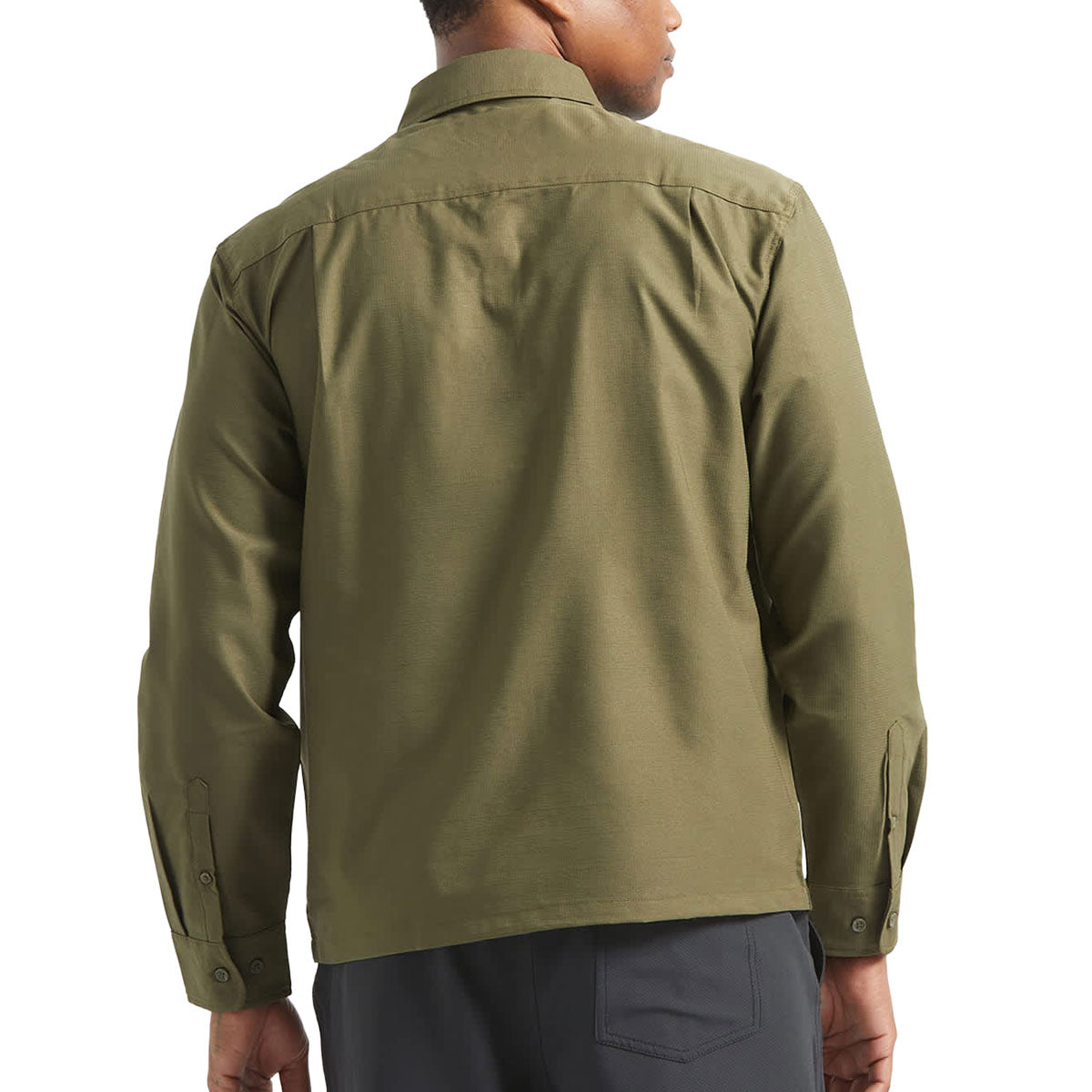 Brixton Journey Lightweight Long Sleeve Shirt - Dark Olive image 3