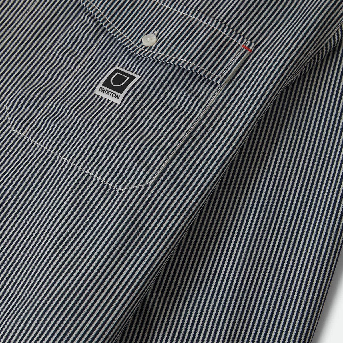 Brixton Journey Lightweight Long Sleeve Shirt - Navy/White Stripe image 5