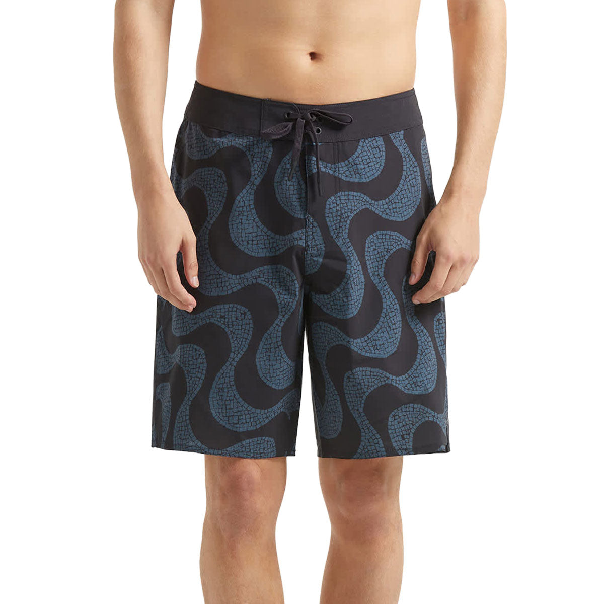 Brixton Blitz 19 Boardshorts - Black/Future Grey Warped Tile image 4