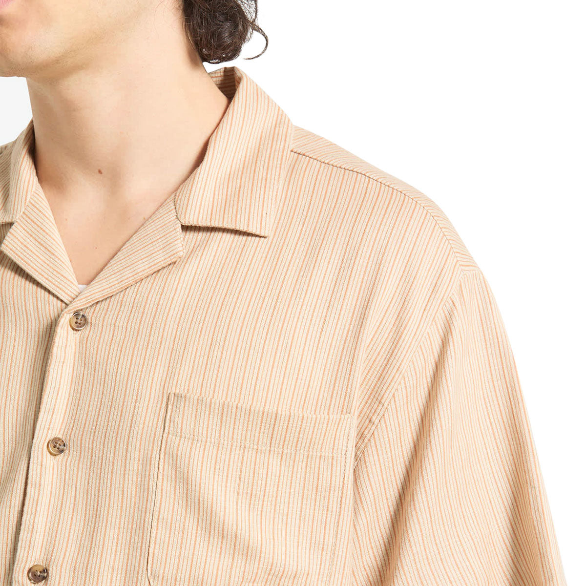 Brixton Bunker Slub Shirt - Italian Clay Stripe image 3