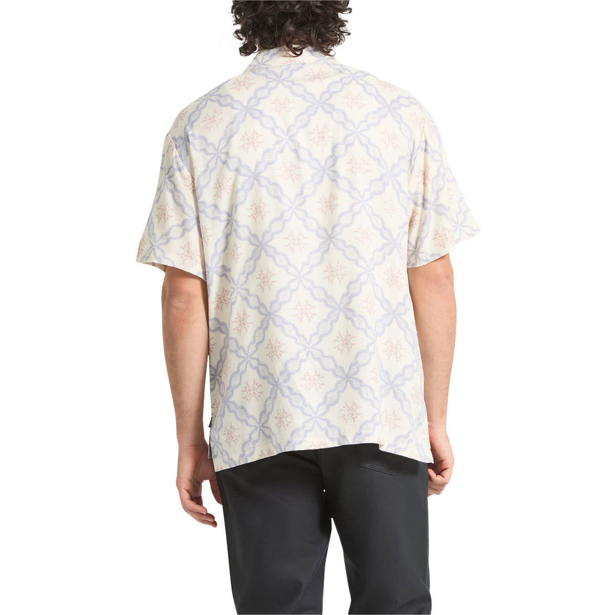Brixton Bunker Slub Shirt - Off White/Blue Tile image 2