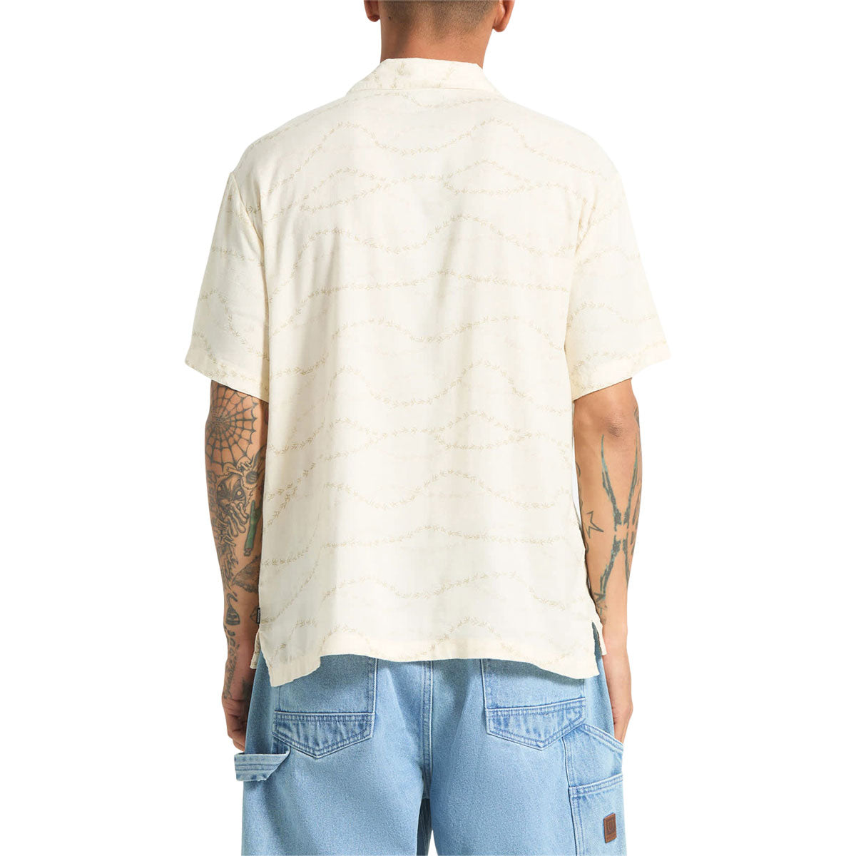 Brixton Bunker Slub Shirt - Whitecap/Black Swallows image 2