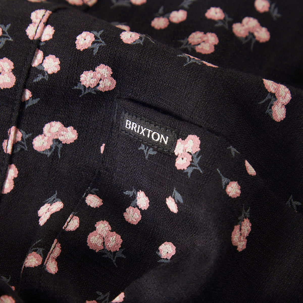 Brixton Charter Slub Shirt - Black/Pink image 5