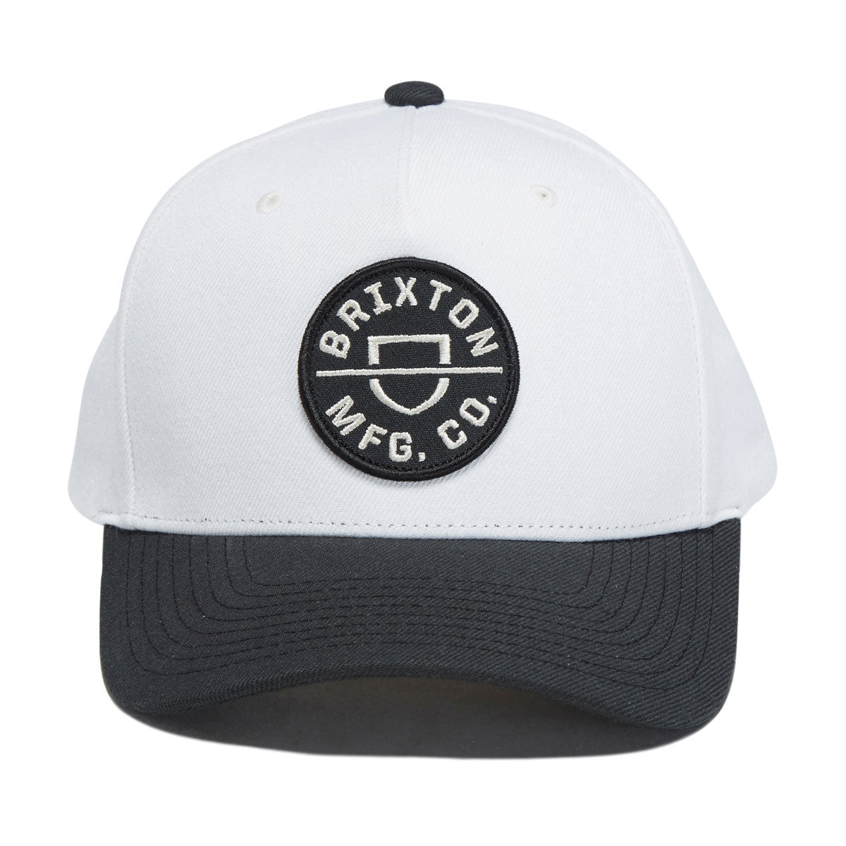 Brixton Crest C Mp Snapback Hat - Black/Off White image 2
