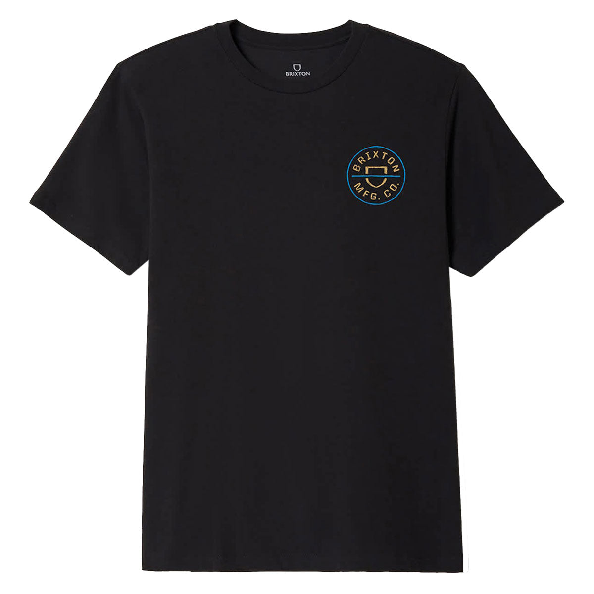 Brixton Crest II T-Shirt - Black/Copper/Medium Blue image 2