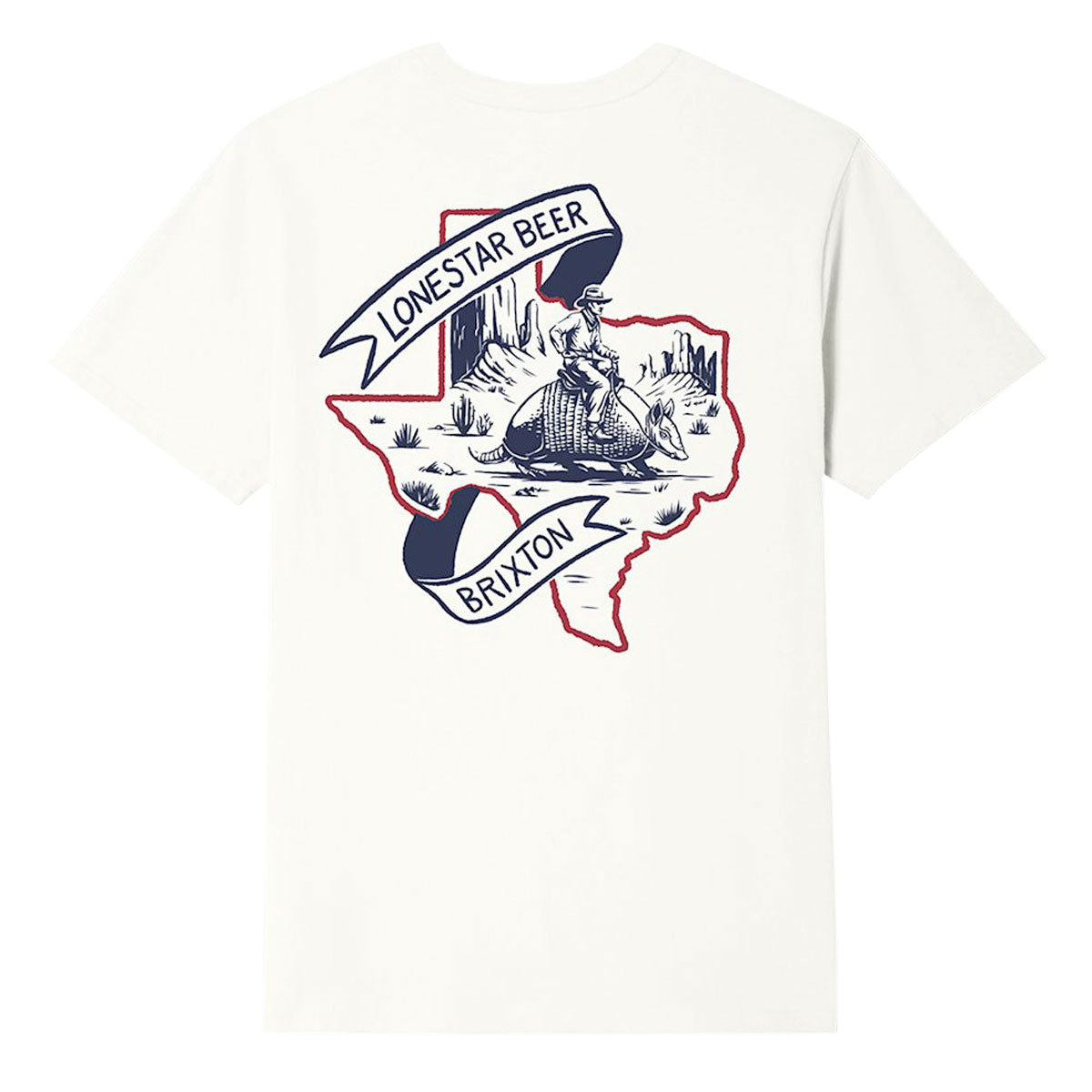 Brixton x Lone Star Armadillo T-Shirt - Cream image 1