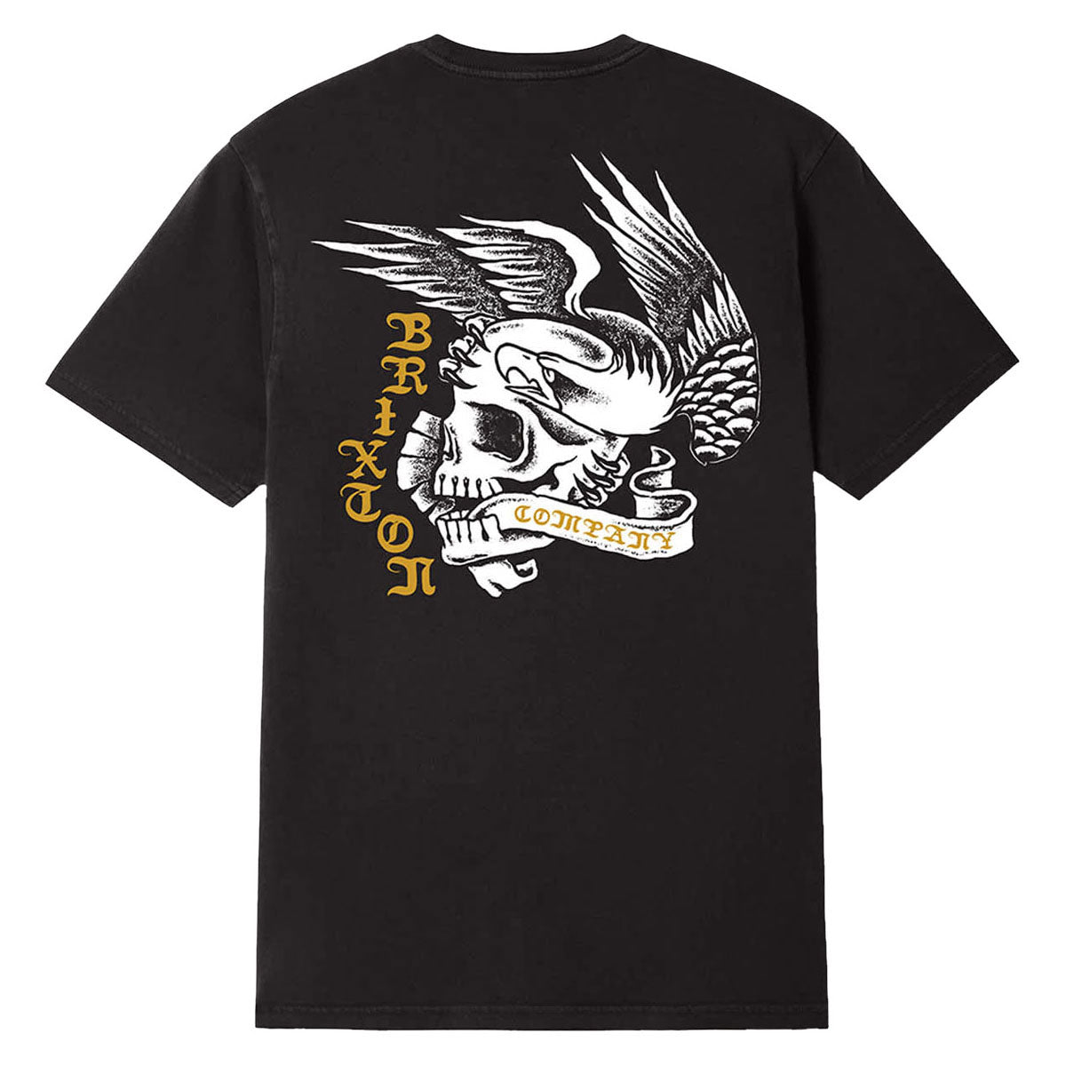 Brixton Wolcott T-Shirt - Black Worn Wash image 1