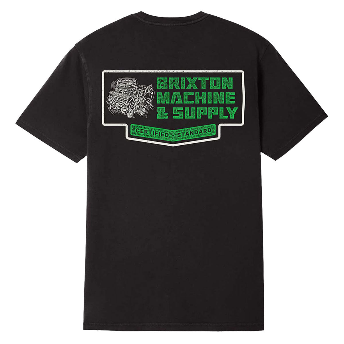 Brixton Machine T-Shirt - Black Worn Wash image 1