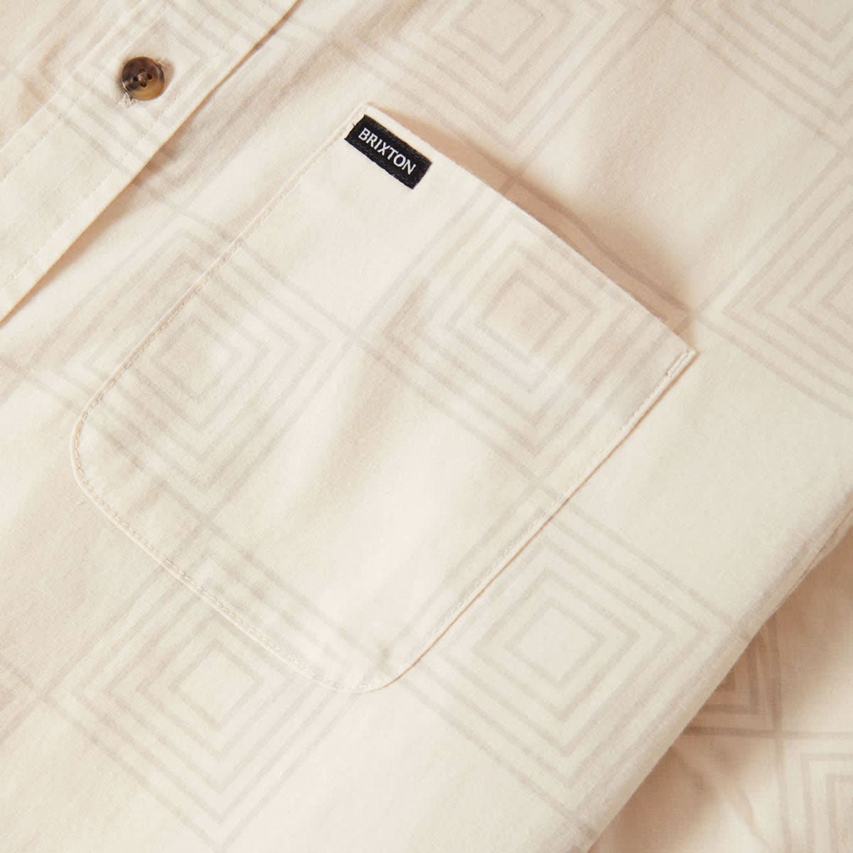 Brixton Cru Print Shirt - Whitecap/Geo Checker image 5