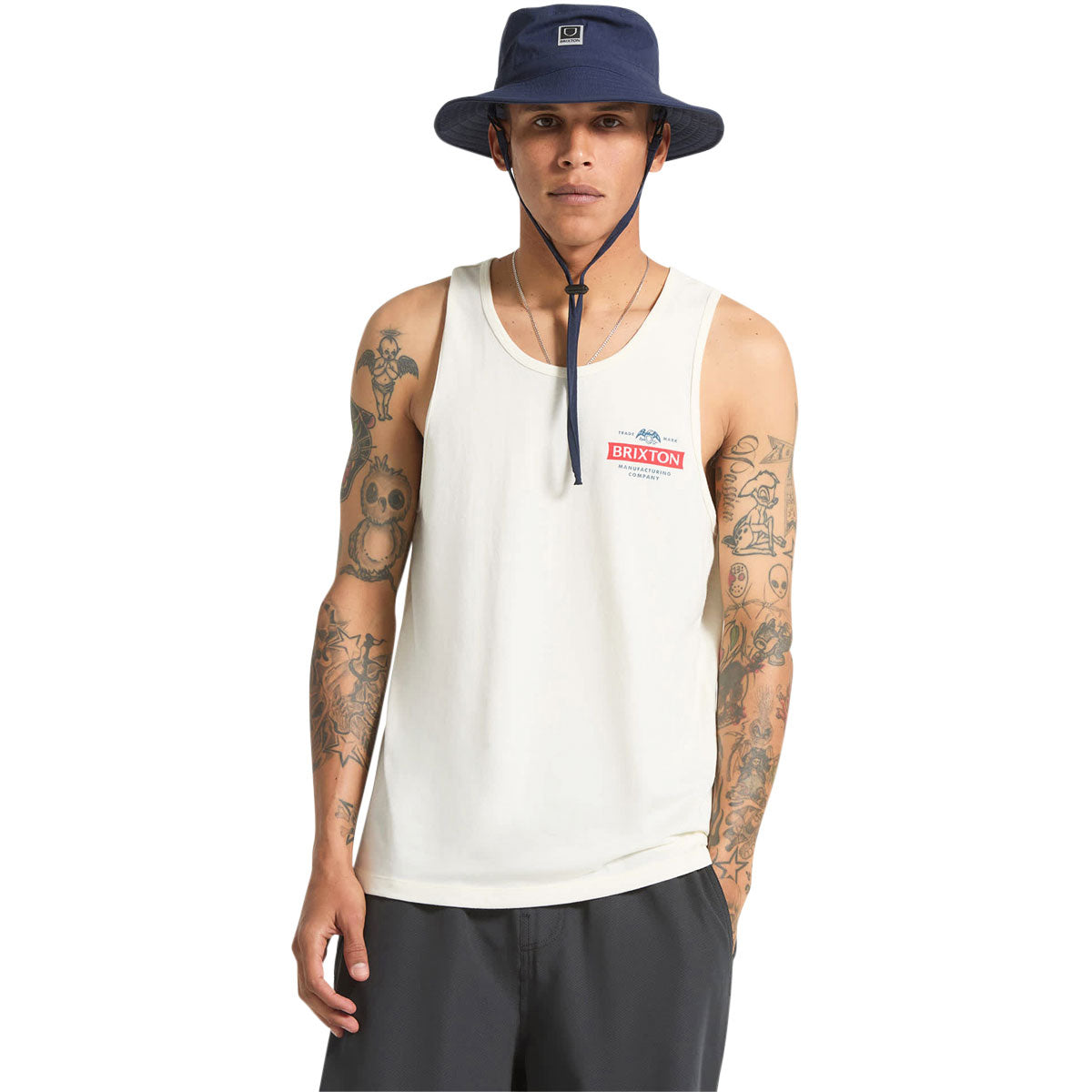 Brixton Pinnacle Tank Top - Off White image 4