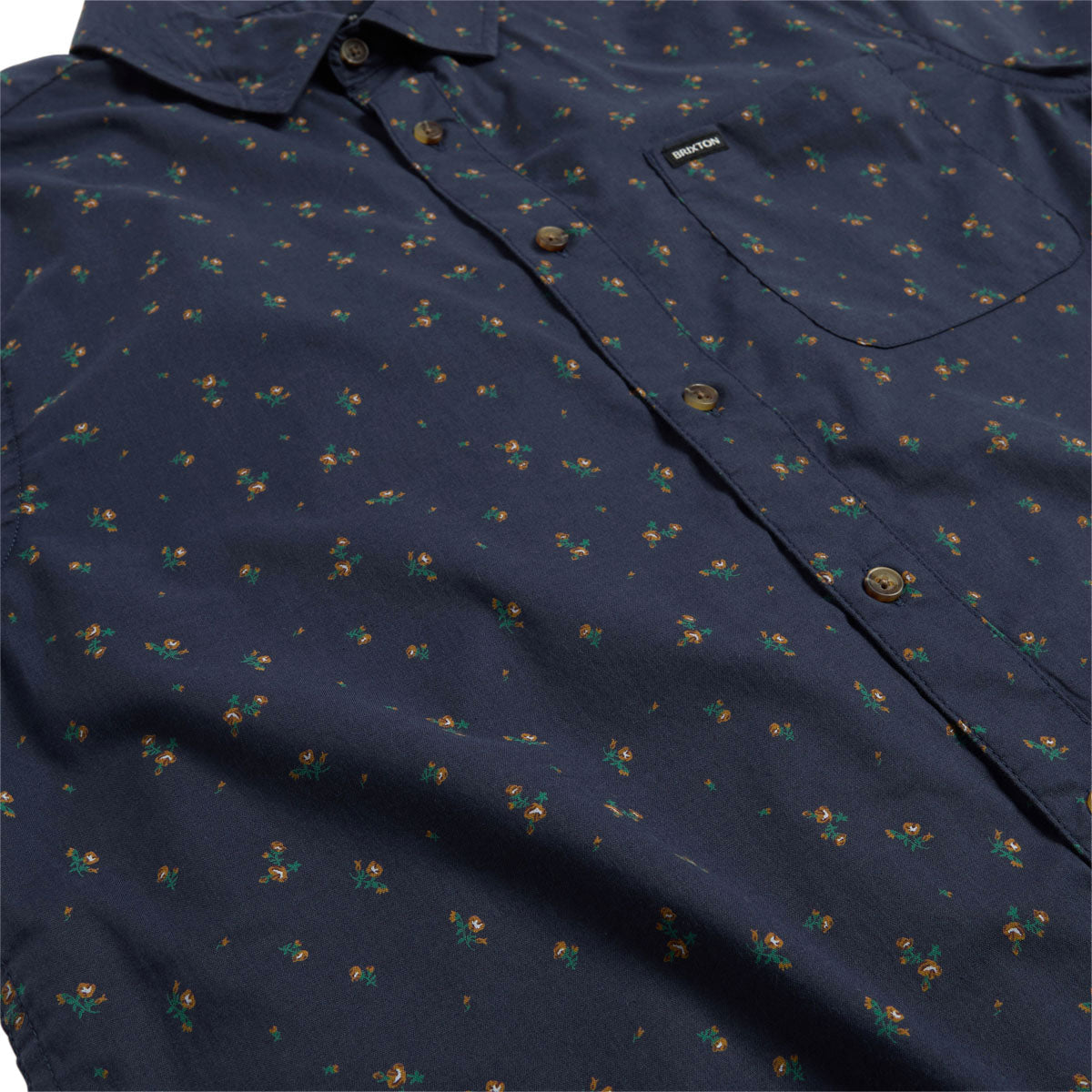 Brixton Charter Print Shirt - Washed Navy/Micro Floral image 3