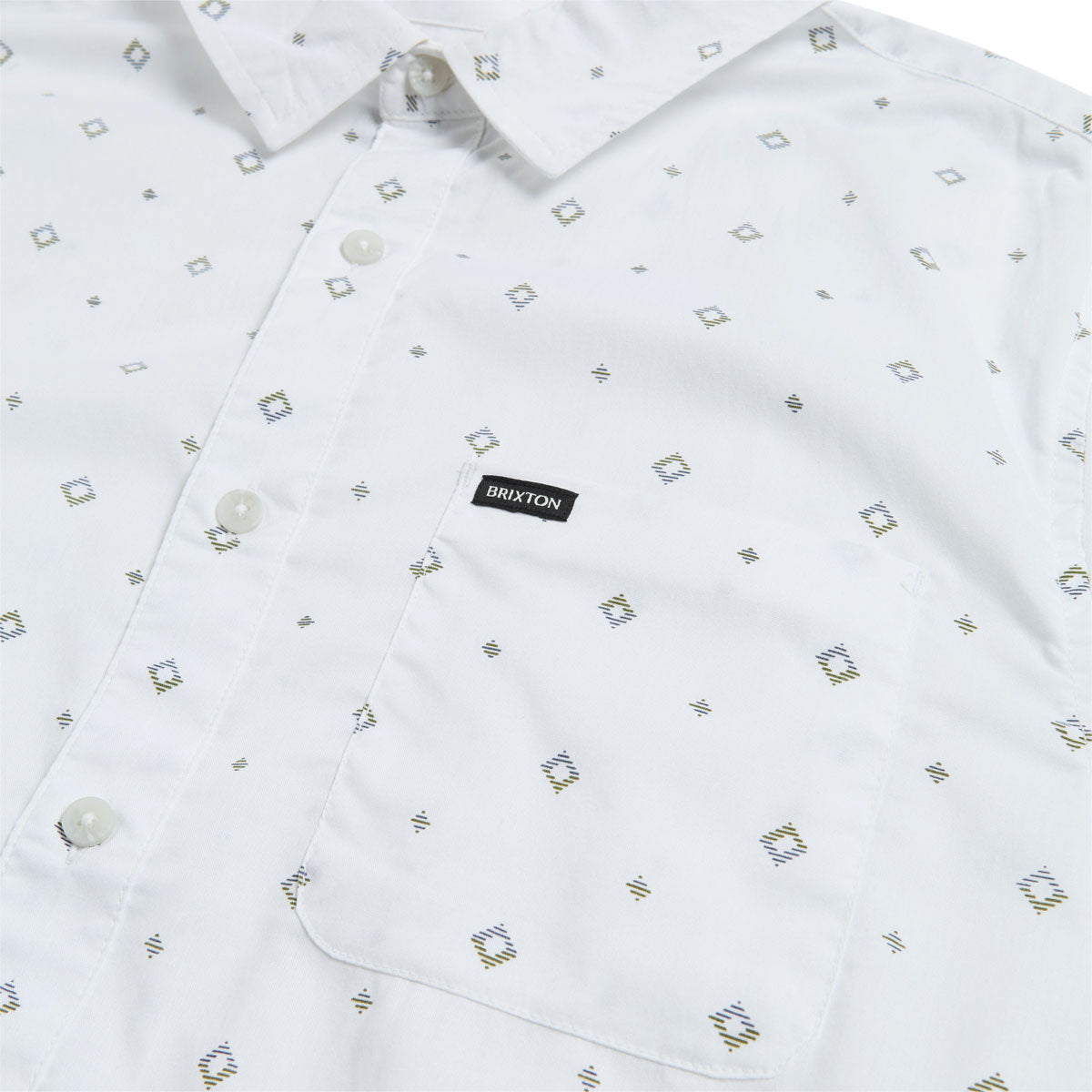 Brixton Charter Print Shirt - White/Geo image 2