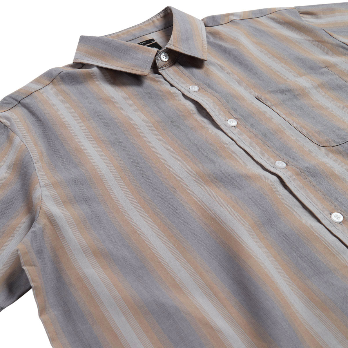 Brixton Cru Shirt - Charcoal Shadow Stripe image 3