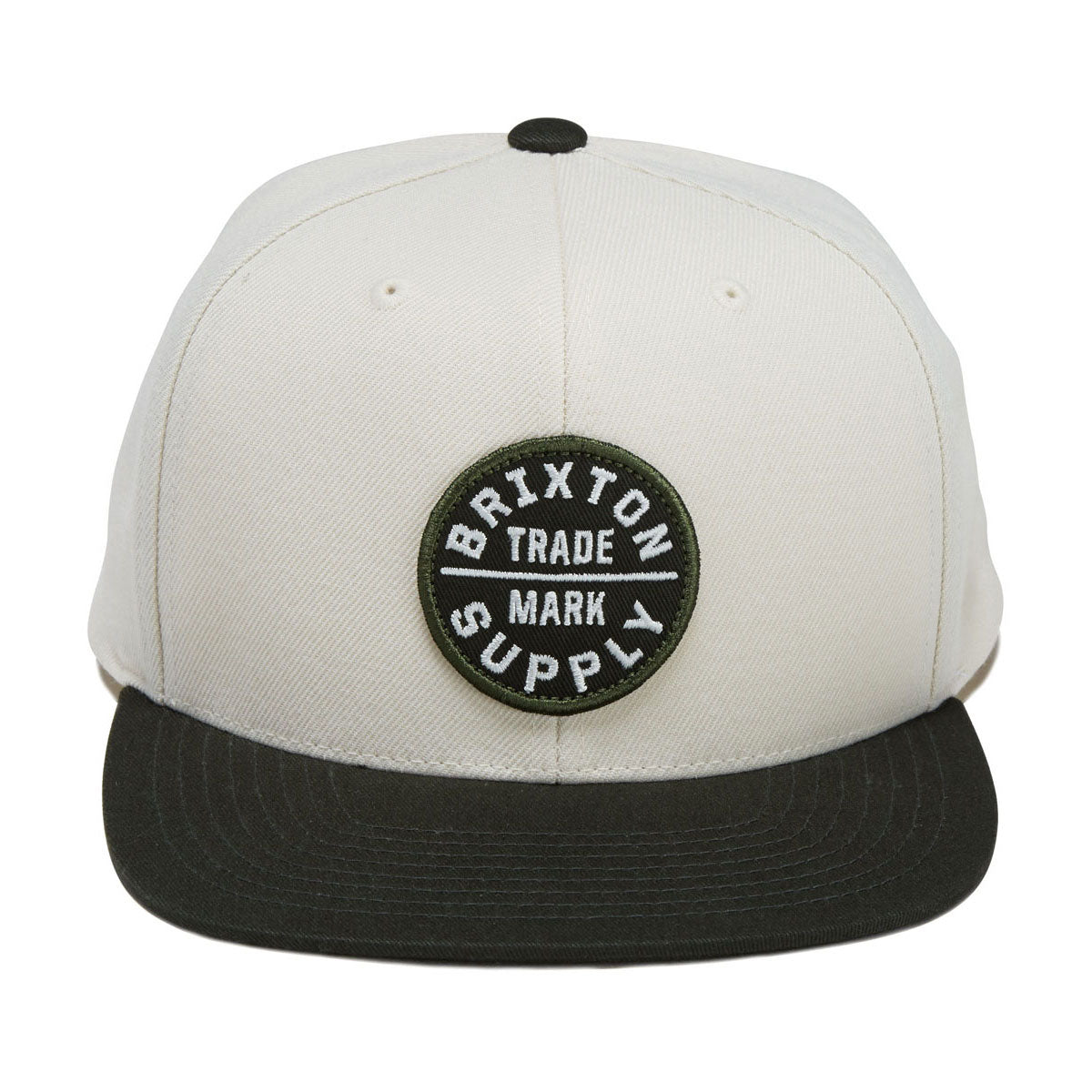 Brixton Oath III Snapback Hat - Wax Paper/Dark Olive image 5