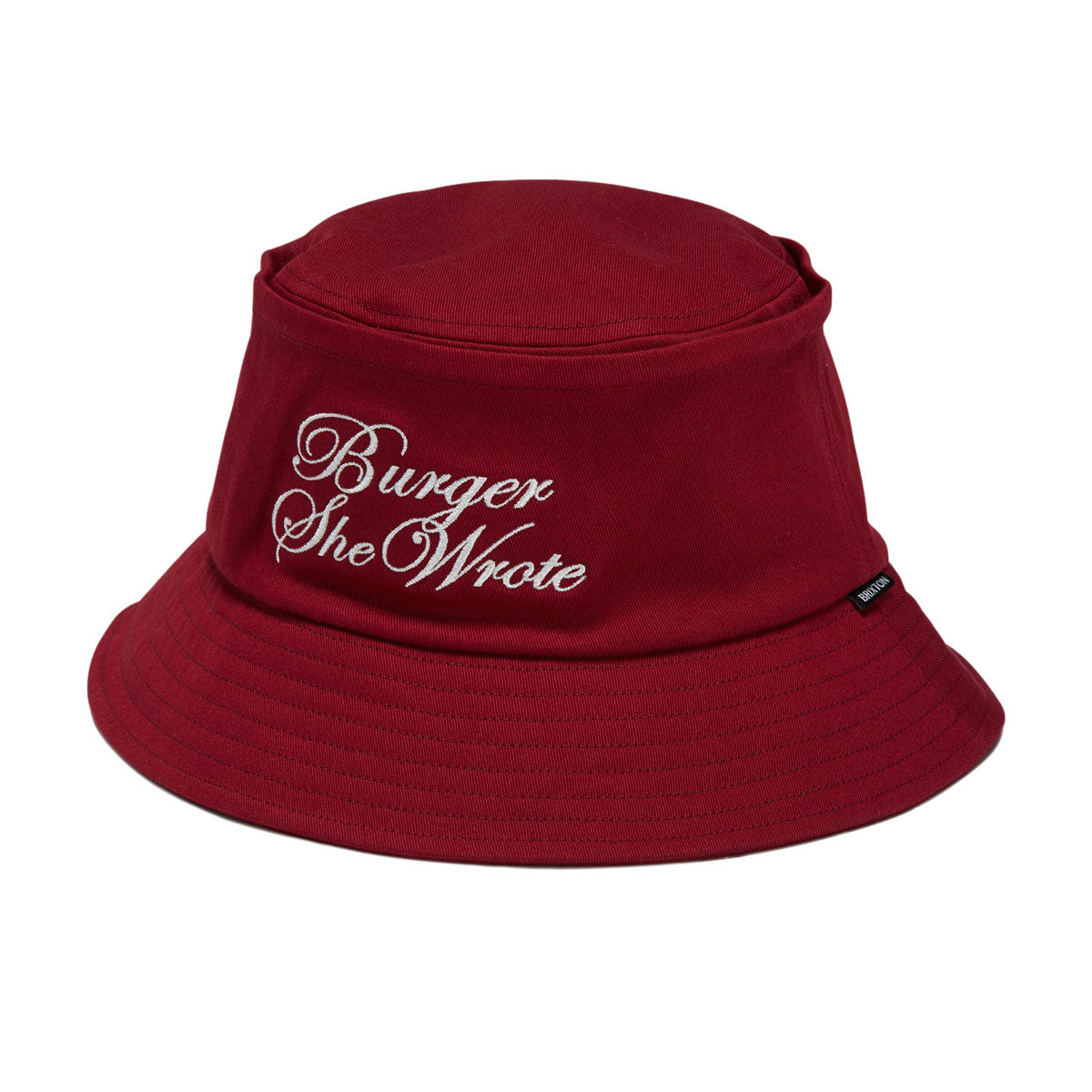 Brixton Burger She Wrote Bucket Hat - Burgundy image 1