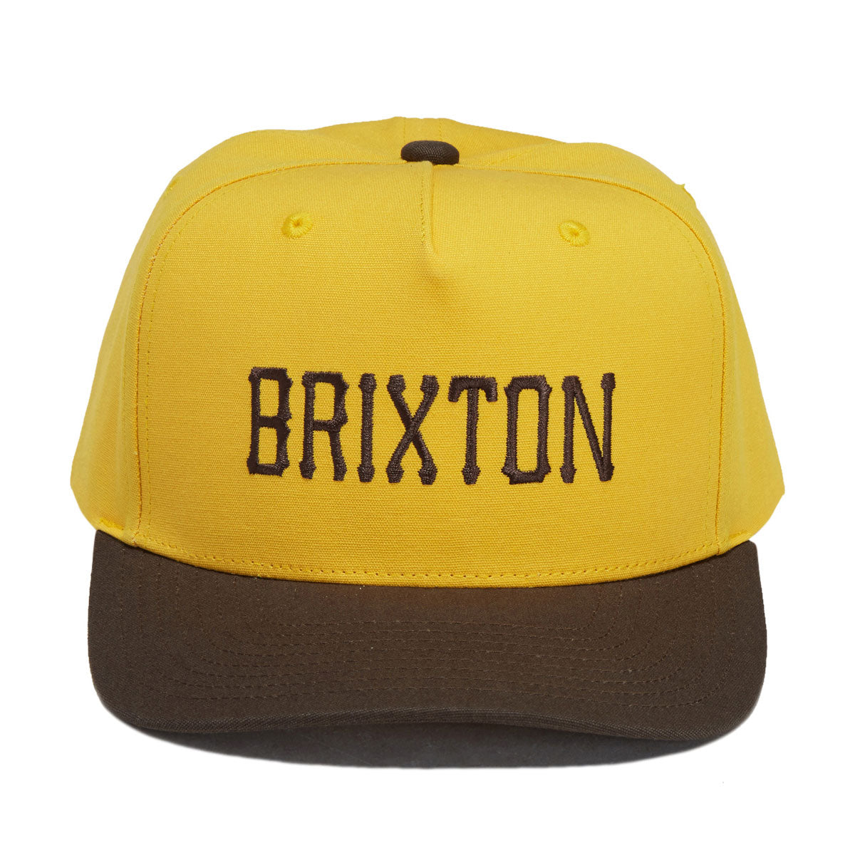 Brixton Homerun Snapback Hat - Golden Hour/Walnut Brown image 5